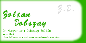 zoltan dobszay business card